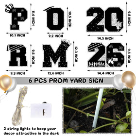 Delaimastor Prom 2026 yard sign features waterproof material for outdoor use.