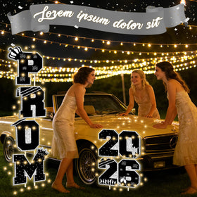 Delaimastor Prom 2026 yard sign provides a photo backdrop for celebrations.