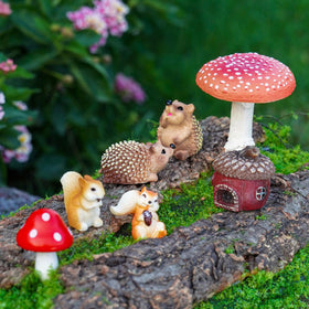 Delighture fairy garden large mushroom figure with vivid color for terrariums