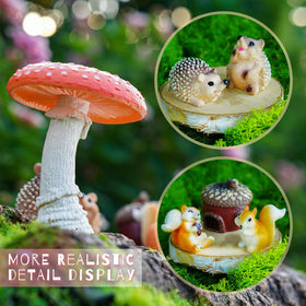 Delighture fairy garden small mushroom figure bright accent for planters