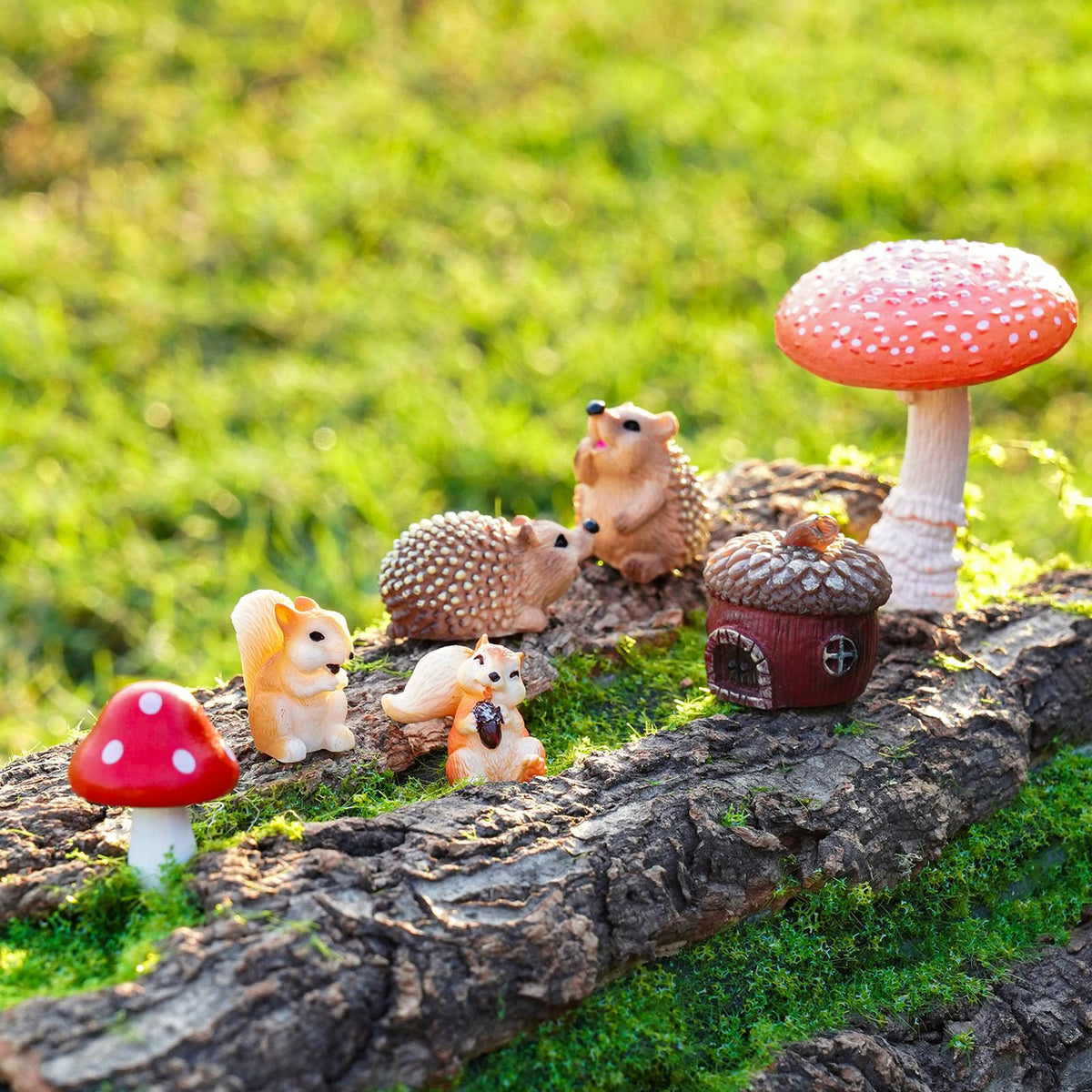 Delighture fairy garden squirrel sitting figure adds charm to outdoor displays