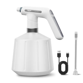DELIXI electric spray bottle 2L with wide mist mode for gentle plant watering.