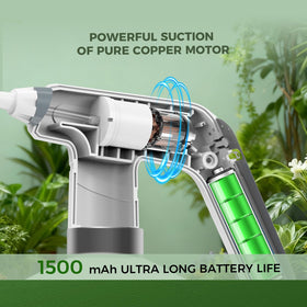 DELIXI ergonomic grip highlights comfortable one-handed operation during gardening.