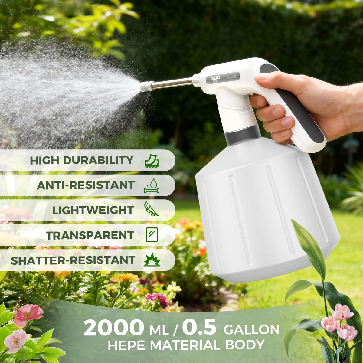DELIXI nozzle extension rod helps reach hanging plants and shelves.