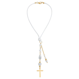 DELORIGIN cross hanging car mirror ornament enhances car decor and good luck charm