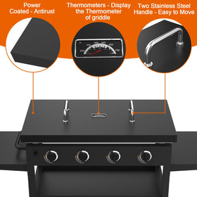DELSbbq 5004 rear view lid cover for Blackstone 36 inch griddle