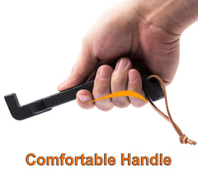 DELSbbq grate lifter works with gas and charcoal grills for easy lifting.