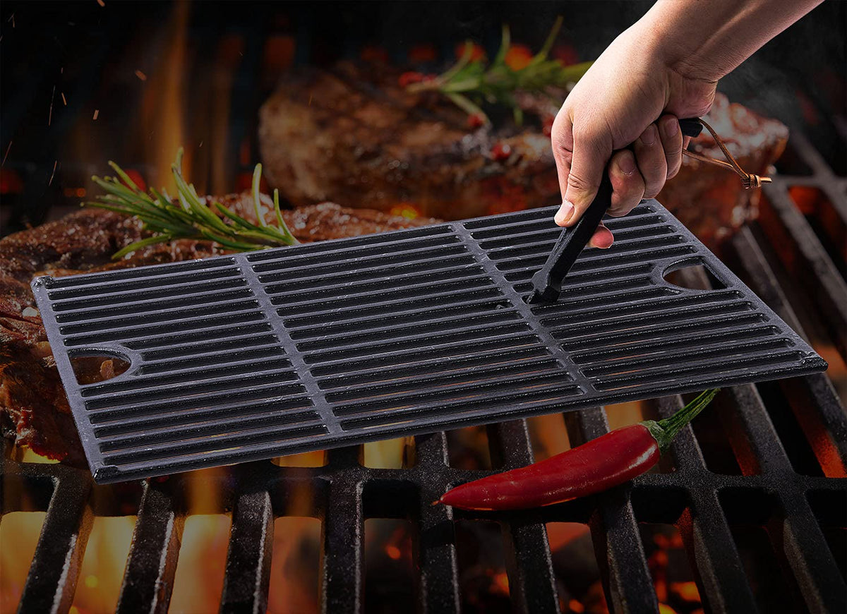 DELSbbq heavy duty lifter helps adjust and reposition grates smoothly.