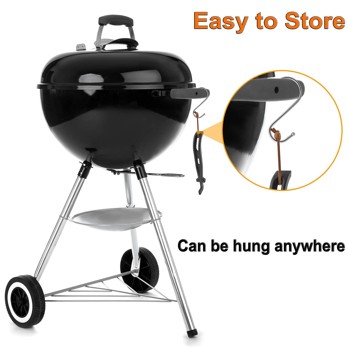 DELSbbq leather lanyard enables convenient hanging and storage.