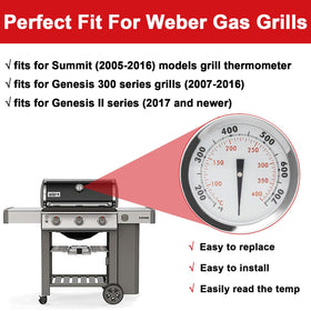 DELSbbq grill thermometer back tab enables quick secure installation in the bezel.