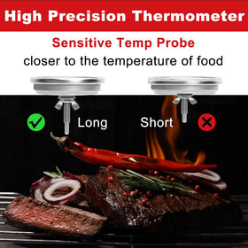 DELSbbq grill thermometer waterproof anti-fog dial keeps readability in sun or rain.