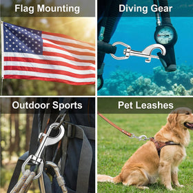 DELSWIN dog leash clip for secure leash connections during outdoor walks.