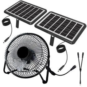 Delume 8-inch solar exhaust fan delivers daytime airflow for vents.