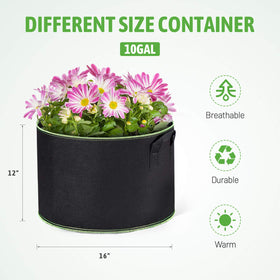 Delxo grow bags close-up fabric texture showing durable nonwoven material
