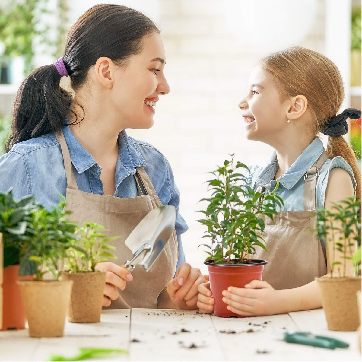 Delxo 4-inch red nursery pot inner dimensions help proper seedling spacing.