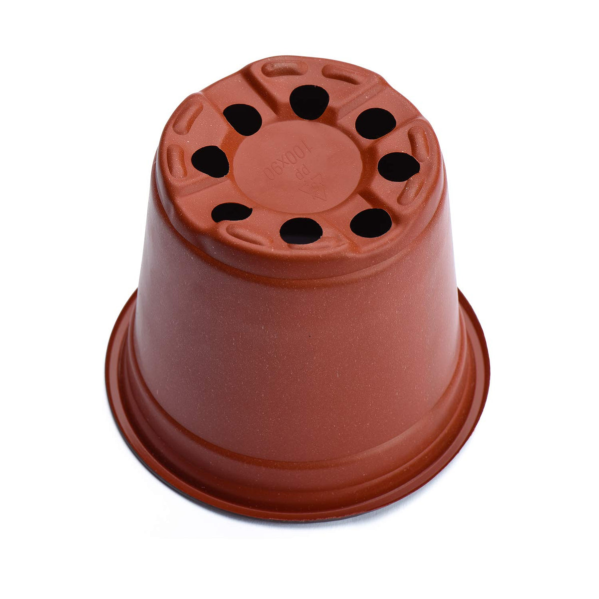 Delxo 4-inch red office garden pot, ideal for windowsill plants.