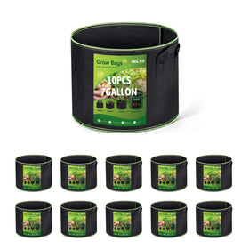 Delxo 7-gallon grow bag close-up shows breathable fabric for healthy root air flow.