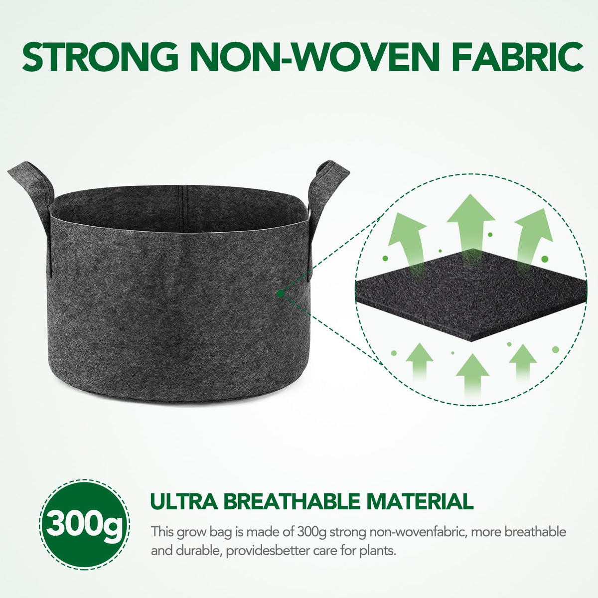 Delxo aeration fabric with porous structure supports robust root systems.