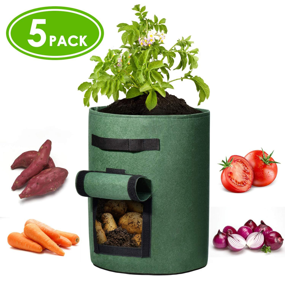 Delxo lightweight, portable grow bags make moving your crops simple