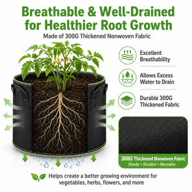Delxo grow bag demonstrates temperature control for year-round use.