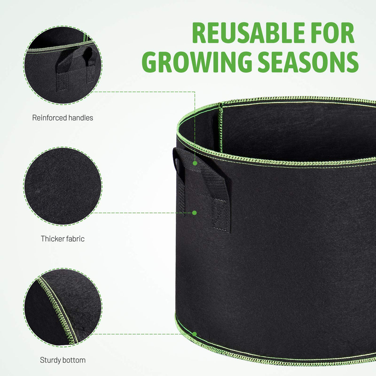 Delxo grow bag with root-airflow emphasis for healthier root development.