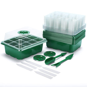 Delxo humidity dome with adjustable vents to tailor airflow and moisture.