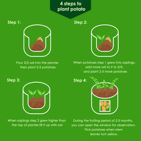 Delxo grow bag with reinforced handles for easy relocation around the garden
