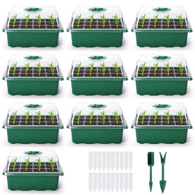 Delxo seed starter kit with 120-cell system, ideal for organizing vegetable and herb germination.