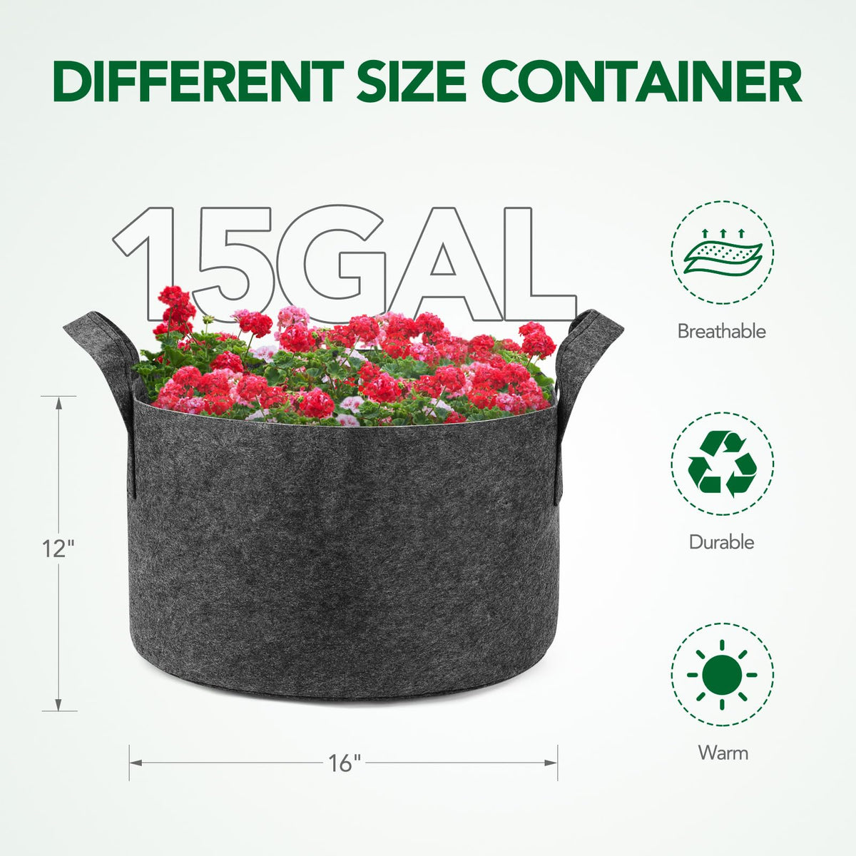 Delxo thickened nonwoven fabric material shows durable, reusable construction.