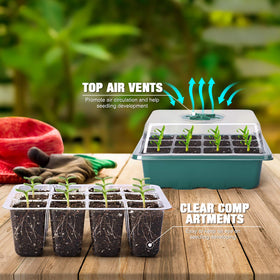 Delxo ultra-clear observation dome for watching seedlings grow without disruption.