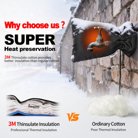 DEMEDO 3M Thinsulate insulation highlights year round outdoor faucet protection