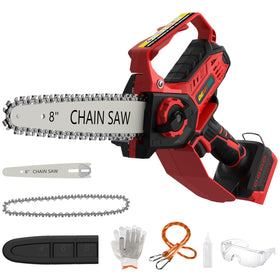 DEMIMA mini chainsaw with an 8-inch bar for efficient pruning