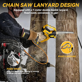 DEMIMA mini chainsaw package includes safety gear and accessories for ready use.