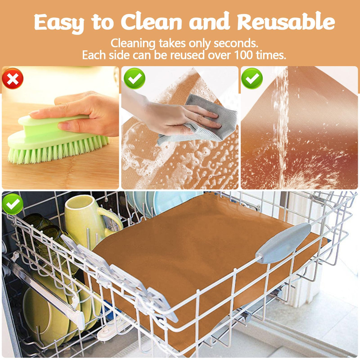 Demiwise copper grill mats compatible with gas, charcoal, and electric grills.