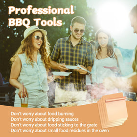 Demiwise copper grill mats nonstick coating close-up demonstrates easy food release.
