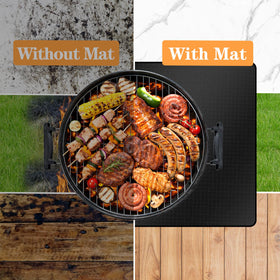 Demiwise grill mat silicone coating is easy to wipe clean