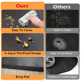 Demiwise grill mat fireproof design withstands high heat