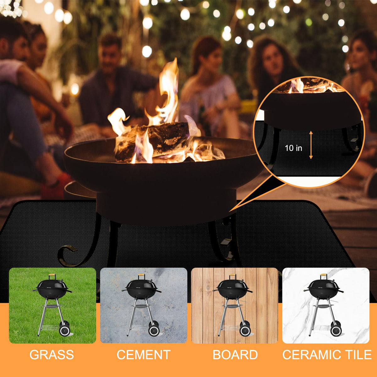 Demiwise grill mat folded for compact storage