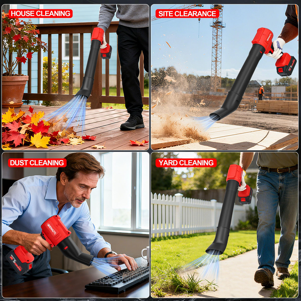 Lightweight one-handed design of the Denaztl blower for easy handling