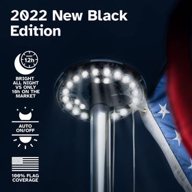 Deneve flagpole lamp lights the flag at night for clear display and attention.
