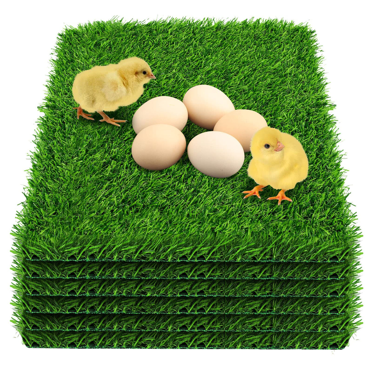 DenForste chicken nesting pads closeup grass texture helps prevent egg slips.