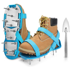 DenForste lawn aerator shoes with adjustable straps for secure fit during lawn care