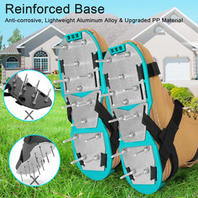 DenForste aerator shoes with aluminum-base for durable lawn use