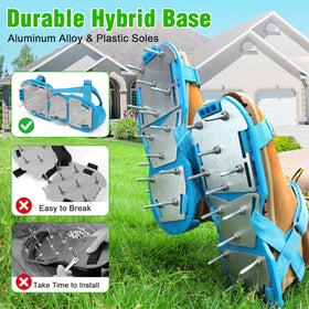 DenForste heavy-duty spikes provide robust soil penetration for better aeration