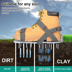 DenForste lawn aerator shoes come fully assembled and ready to wear