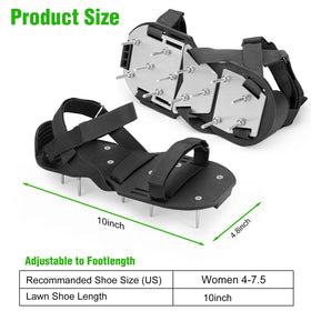 DenForste aerator shoes with adjustable straps for secure fit.