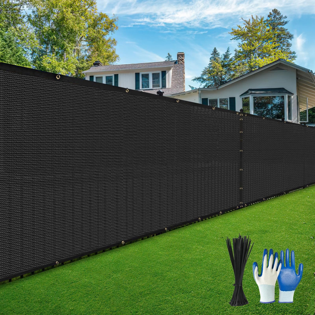 DenForste privacy fence screen 6x50ft provides yard privacy and UV protection