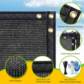 DenForste screen edge with reinforced brass grommets for secure mounting