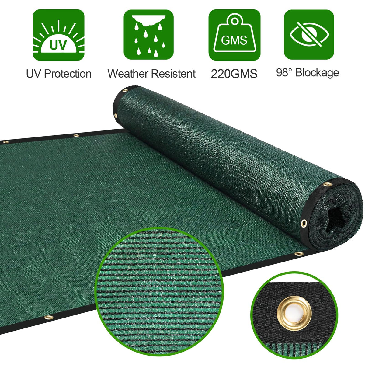 DenForste privacy screen installed on a fence shows fast setup with gloves included.