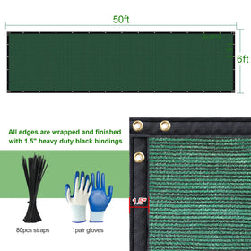 DenForste 220GSM HDPE mesh provides UV protection and privacy.